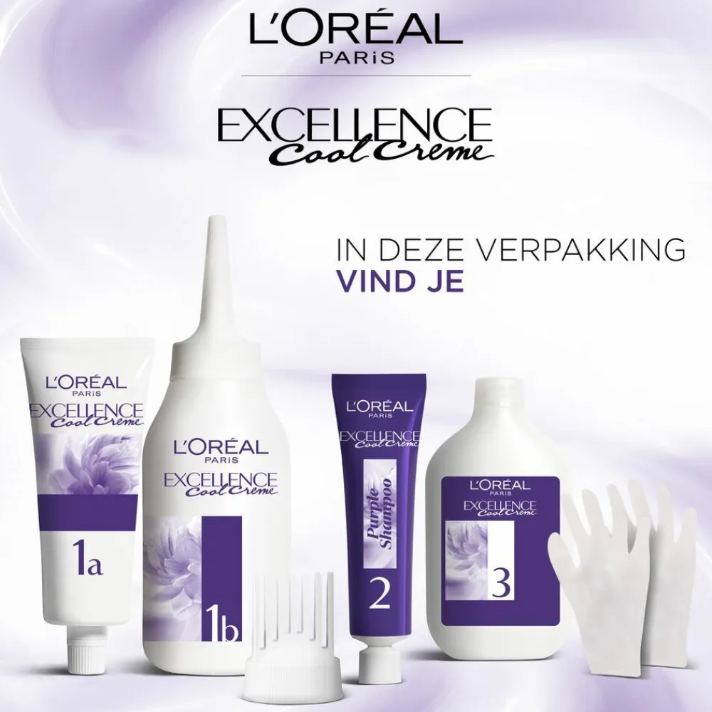 LOréal L'Oréal Excellence Cool Crème Permanente Crèmekleuring 4.11 - Ultra As Middenbruin