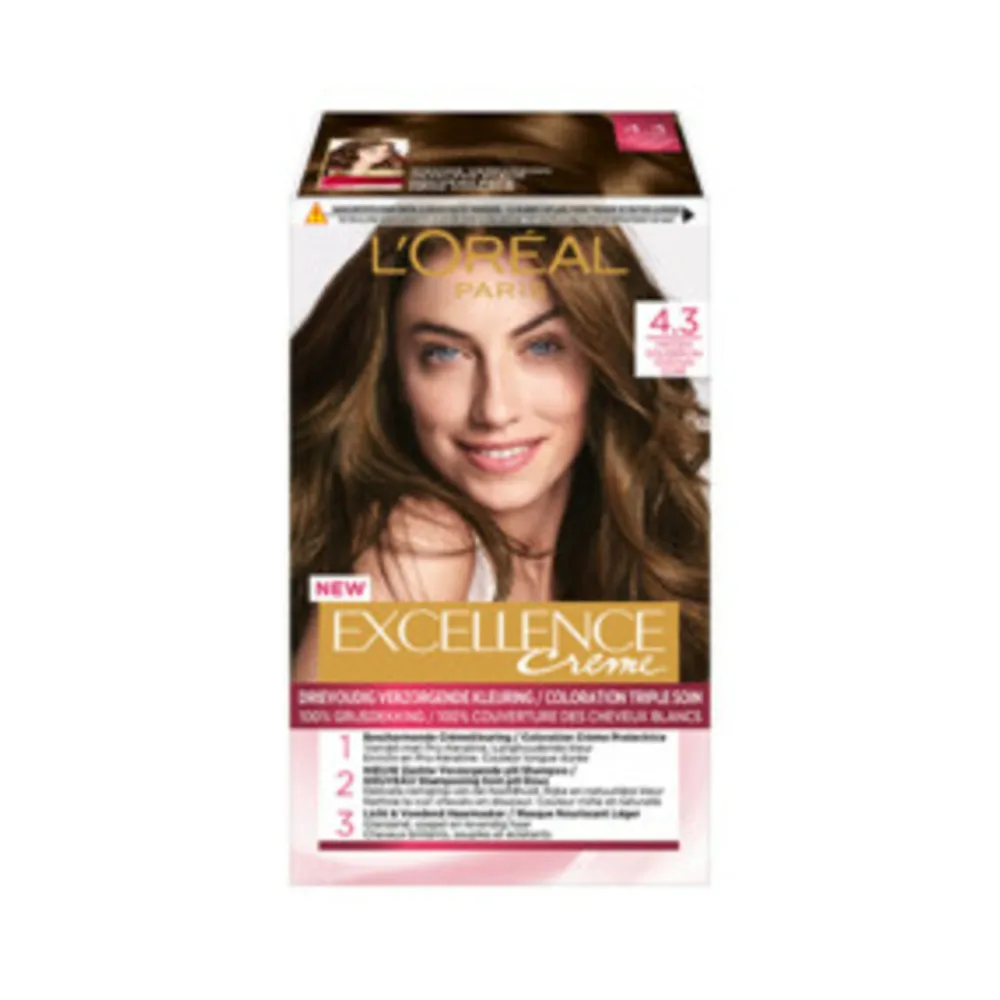 LOréal L'Oréal Excellence Creme Midden Goudbruin + Uitgroeispray Pakket