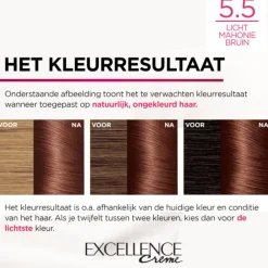 LOréal L'Oréal Excellence Crème Permanente Crèmekleuring 5.5 Licht Mahoniebruin