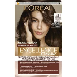 LOréal L'Oréal Excellence Crème Universal Nudes Permanente Haarkleuring 4U Universeel Middenbruin