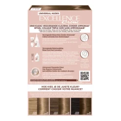 LOréal L'Oréal Excellence Crème Universal Nudes Permanente Haarkleuring 6U Universeel Donkerblond