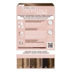 LOréal L'Oréal Excellence Crème Universal Nudes Permanente Haarkleuring 7U Universeel Middenblond