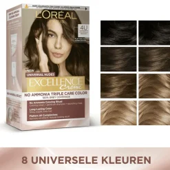 LOréal L'Oréal Excellence Crème Universal Nudes Permanente Haarkleuring 7U Universeel Middenblond