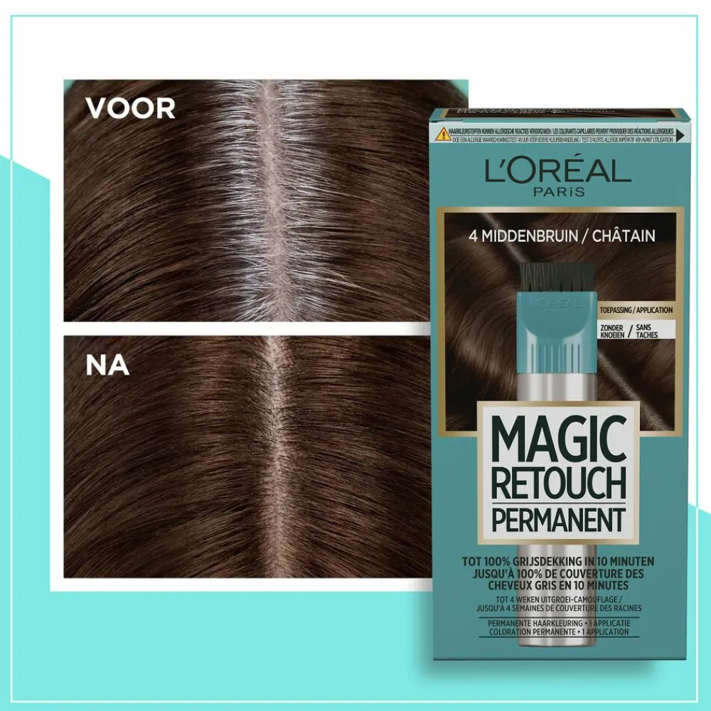 LOréal L'Oréal Magic Retouch Permanent 4 Middenbruin 95 gr