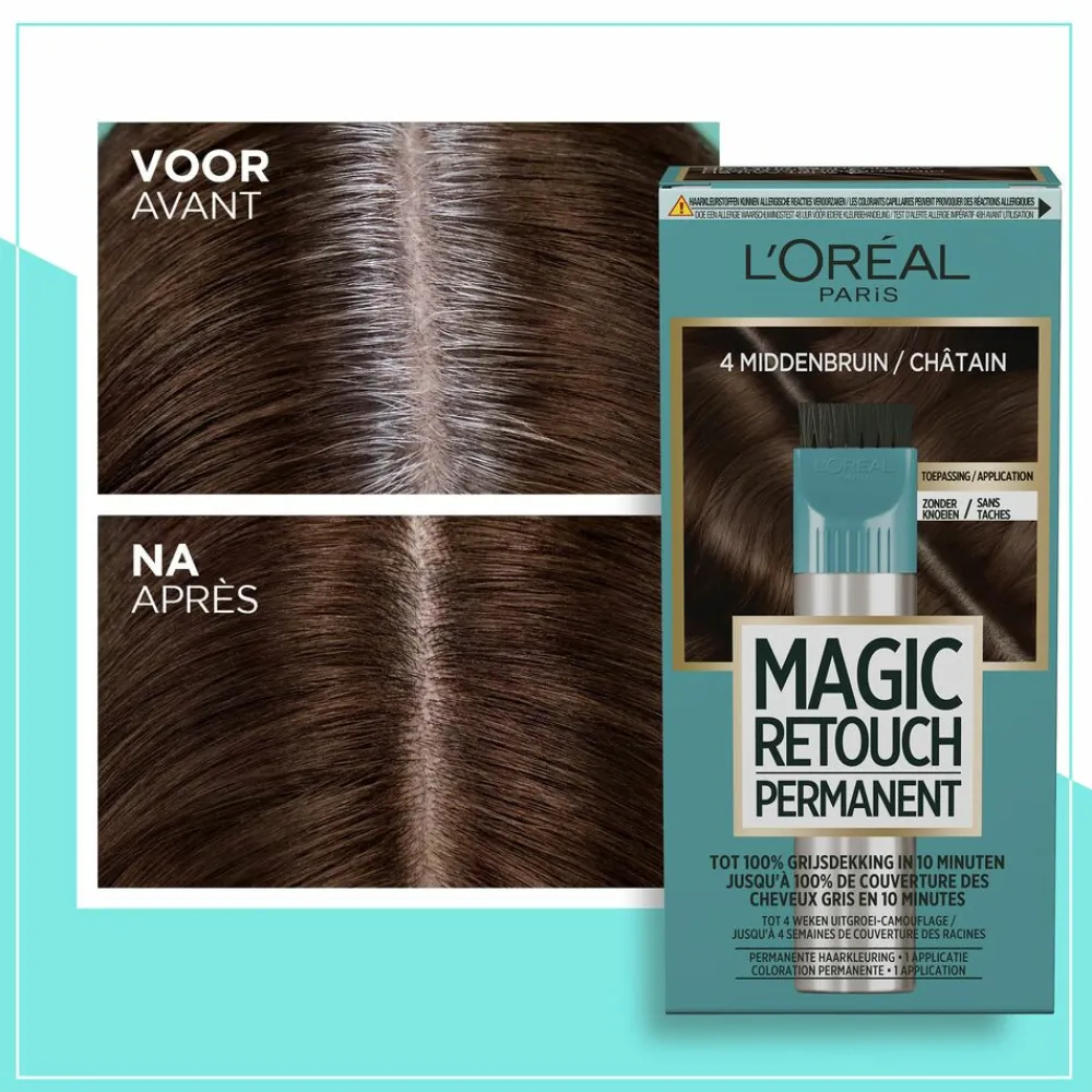 LOréal L'Oréal Magic Retouch Permanent 4 Middenbruin 95 gr