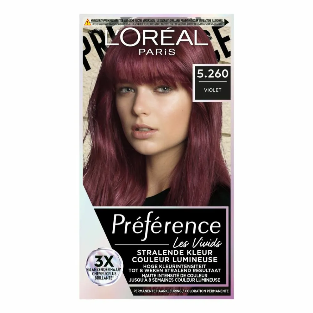 LOréal L'Oréal Preference Vivids Permanente Haarkleuring 5.260 Violet