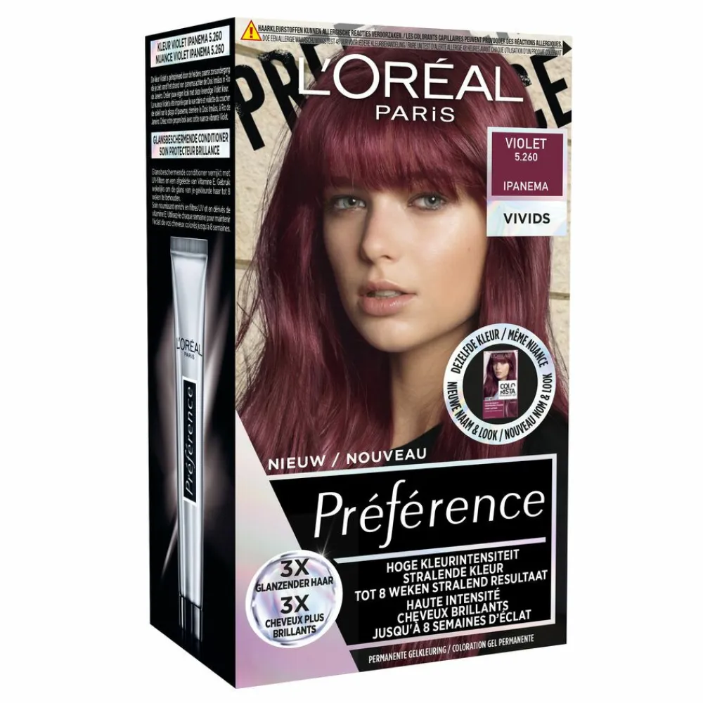LOréal L'Oréal Preference Vivids Permanente Haarkleuring 5.260 Violet