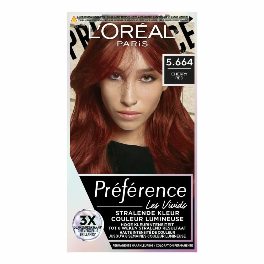 LOréal L'Oréal Preference Vivids Permanente Haarkleuring 5.664 Cherry Red