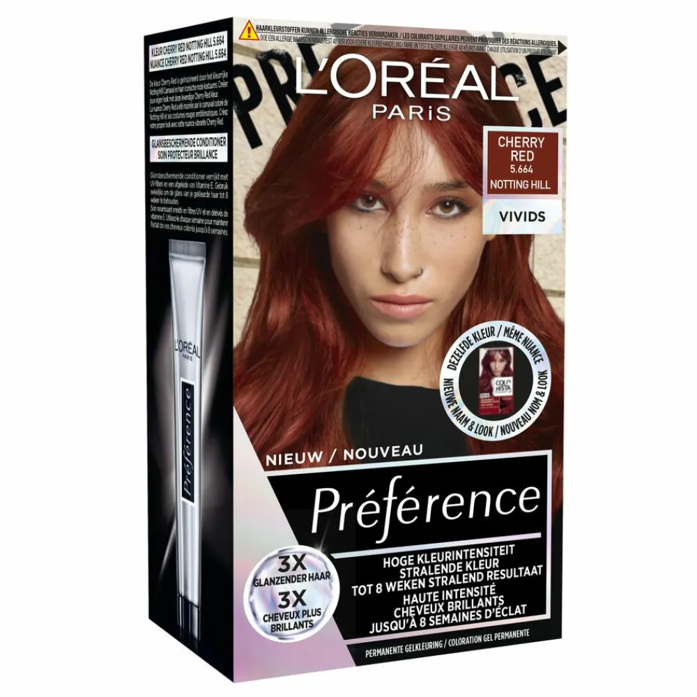 LOréal L'Oréal Preference Vivids Permanente Haarkleuring 5.664 Cherry Red