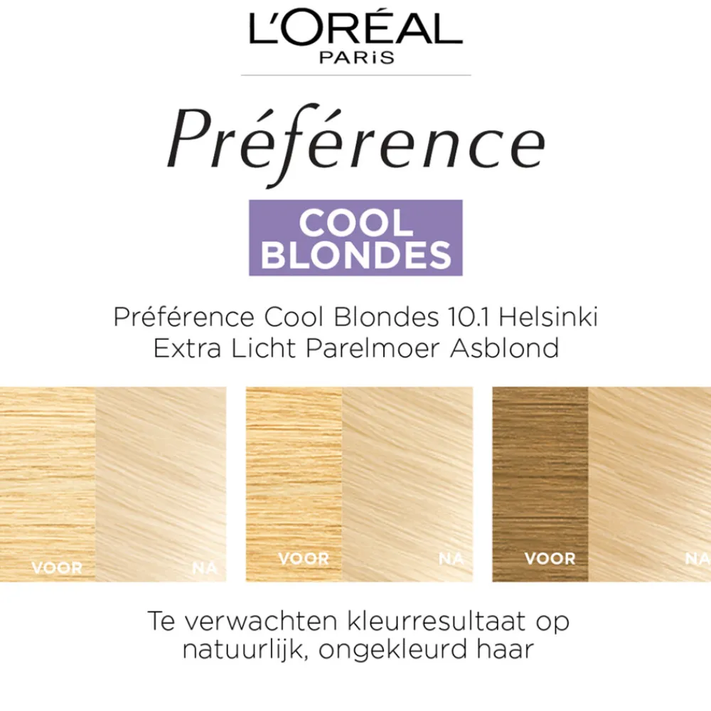 LOréal L'Oréal Préférence Cool Blondes Permanente Haarkleuring 10.1 Extra Licht Asblond