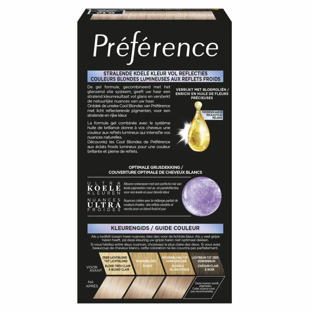 LOréal L'Oréal Préférence Cool Blondes Permanente Haarkleuring 8.12 Licht As Beigeblond