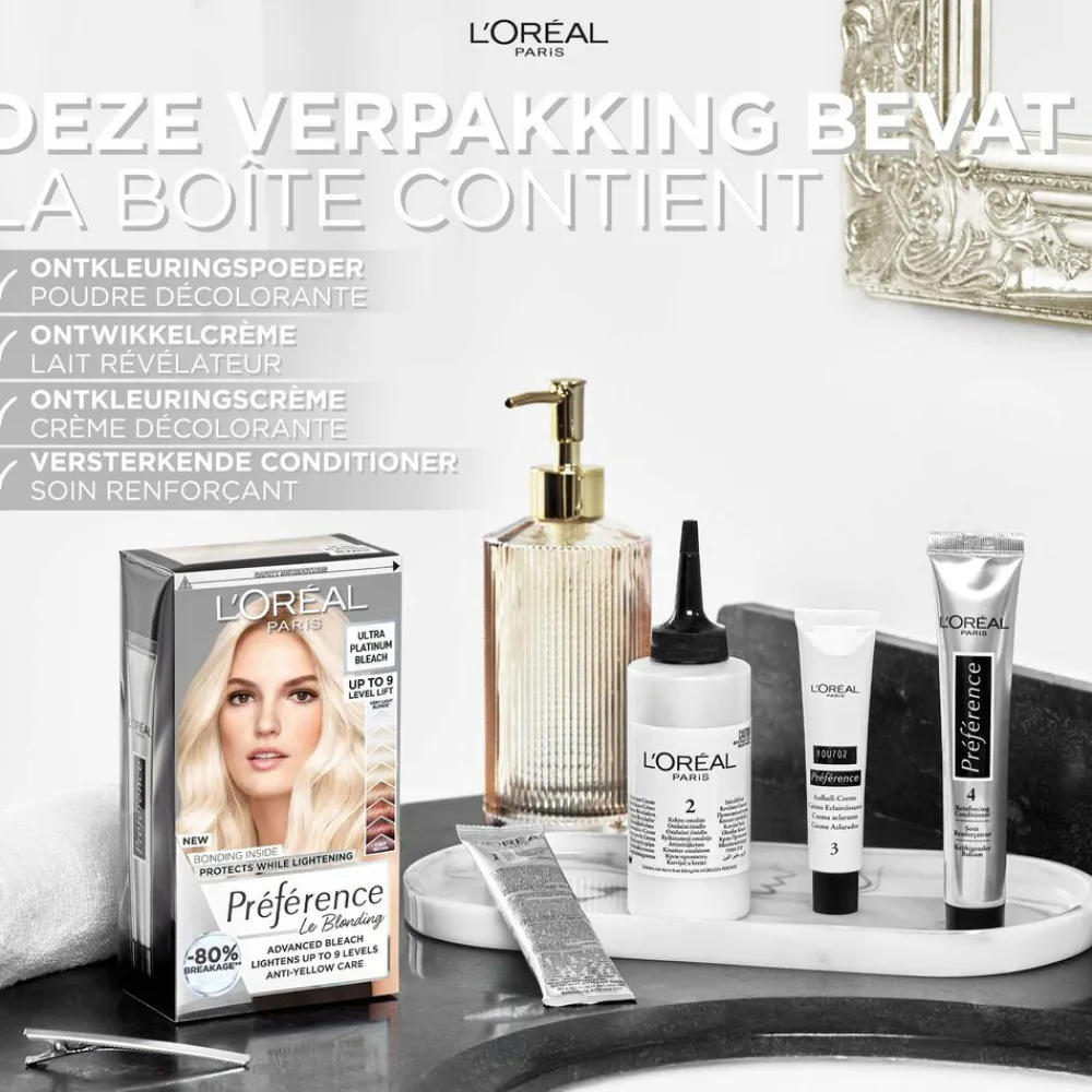 LOréal L'Oréal Préférence Le Blonding Ontkleuring Ultra Platinum - Platinum Blond