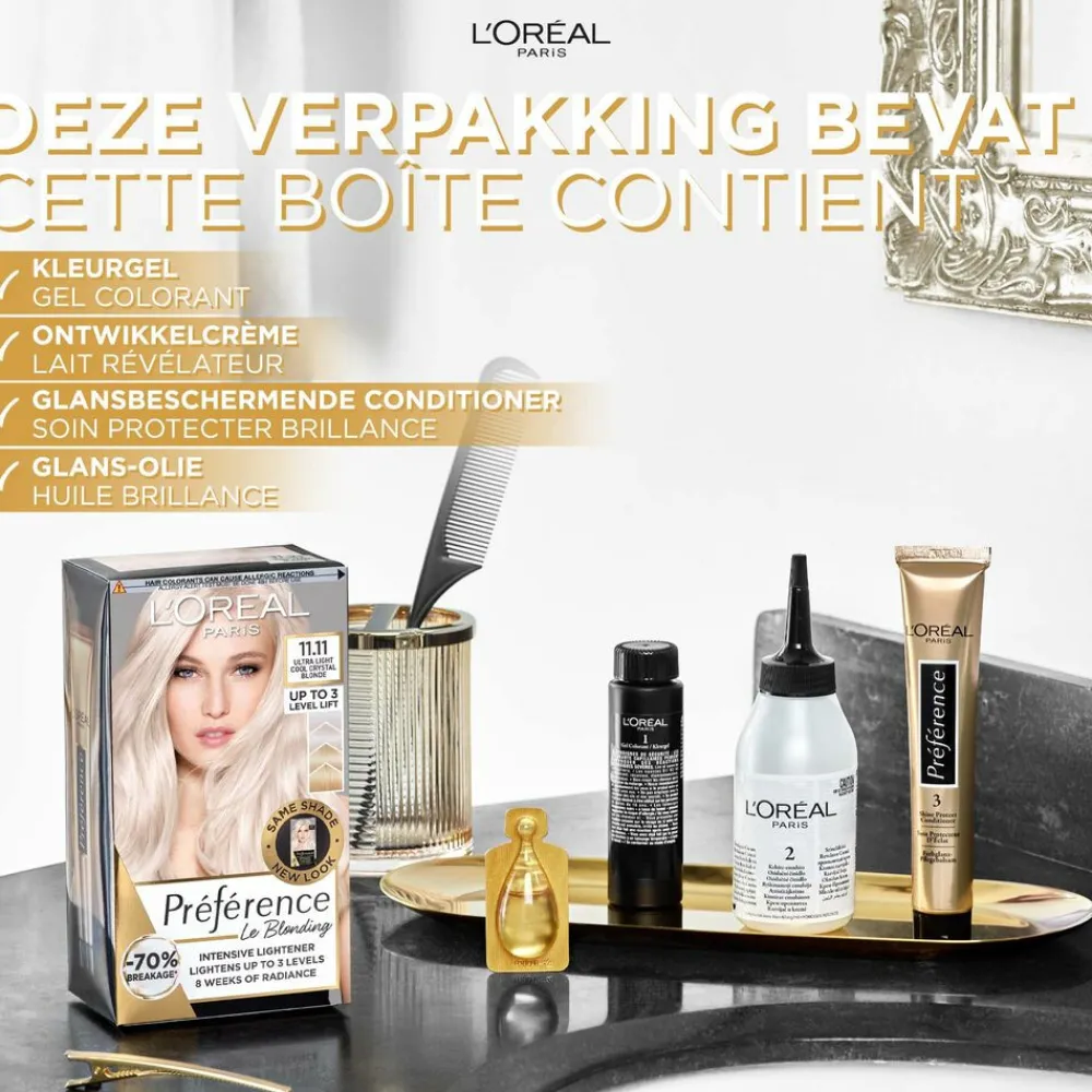 LOréal L'Oréal Préférence Le Blonding Permanente Haarkleuring 11.11 Helsinki - Ultra Licht Asblond