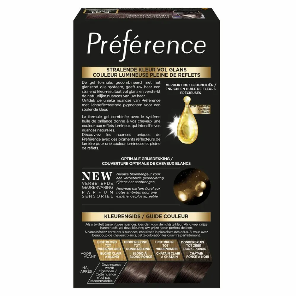 LOréal L'Oréal Préférence Permanente Haarkleuring 5.21 Koel Lichtbruin