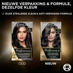 LOréal L'Oréal Préférence Permanente Haarkleuring 3.0 Donkerbruin