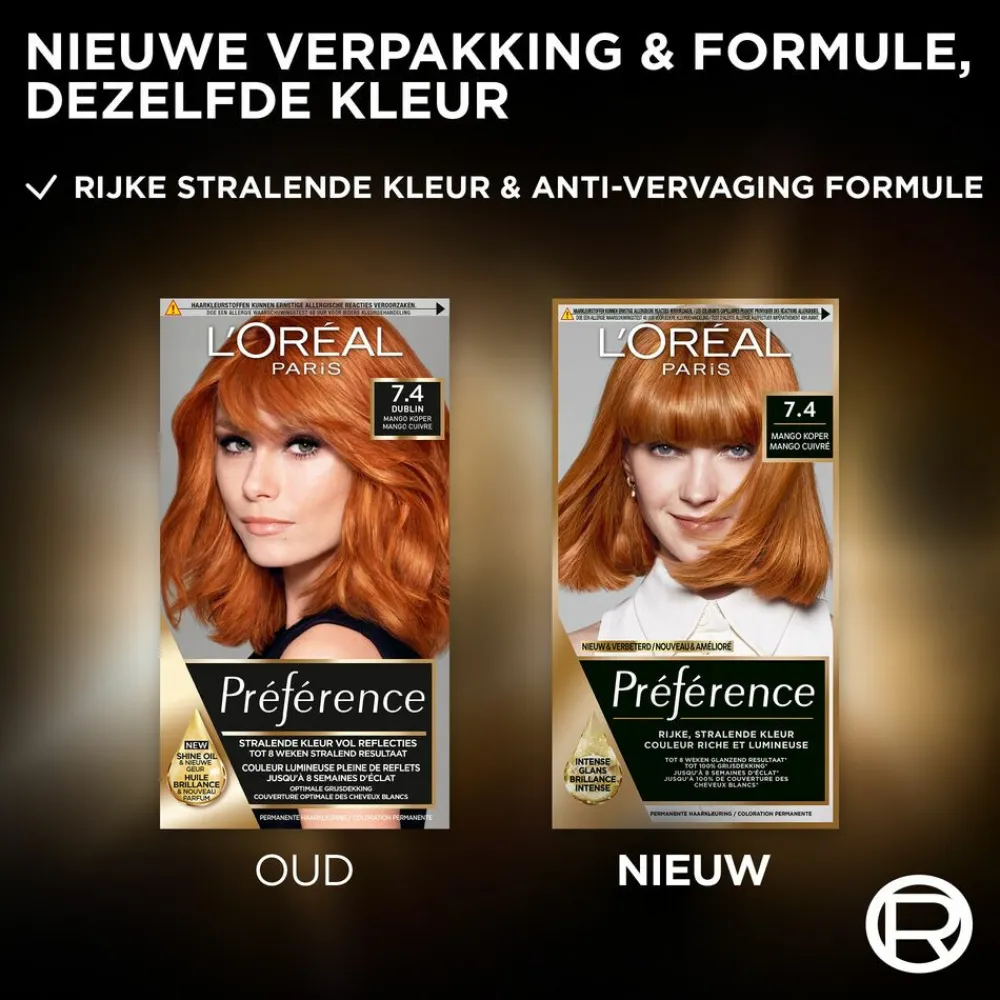 LOréal L'Oréal Préférence Permanente Haarkleuring 7.4 Mango Koper