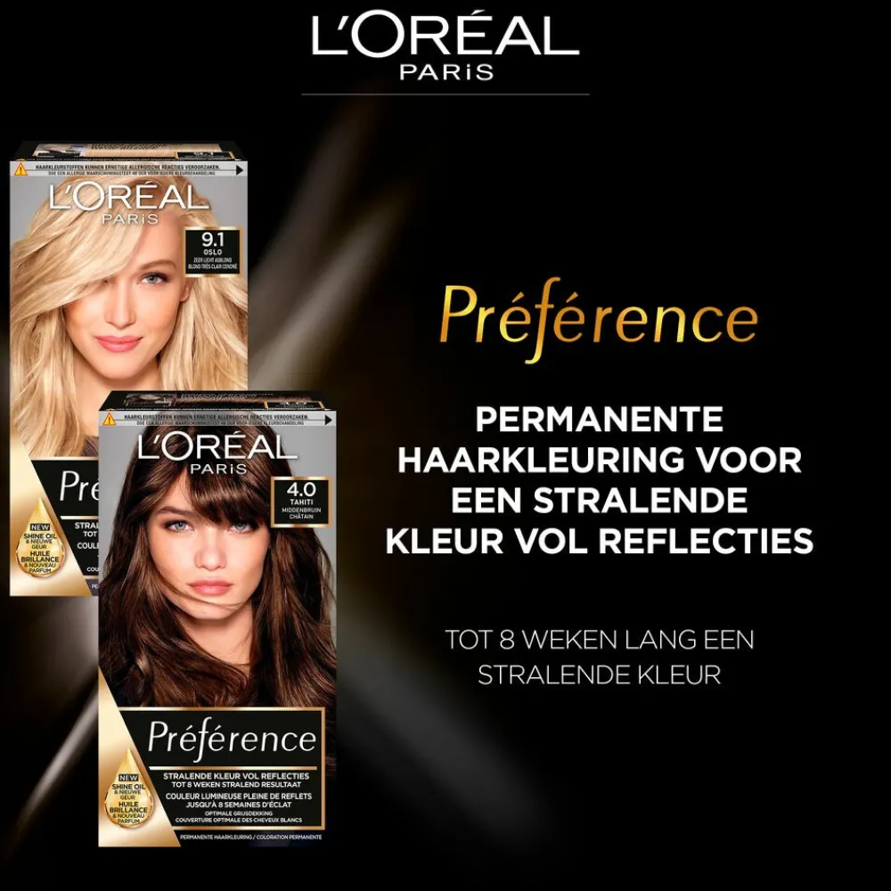 LOréal L'Oréal Préférence Permanente Haarkleuring 6.21 Zeer licht koel bruin
