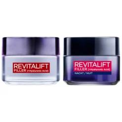LOréal L'Oréal Revitalift Filler (HA) - Dagcrème 1x 50 ml & Nachtcrème 1x 50 ml - Pakket
