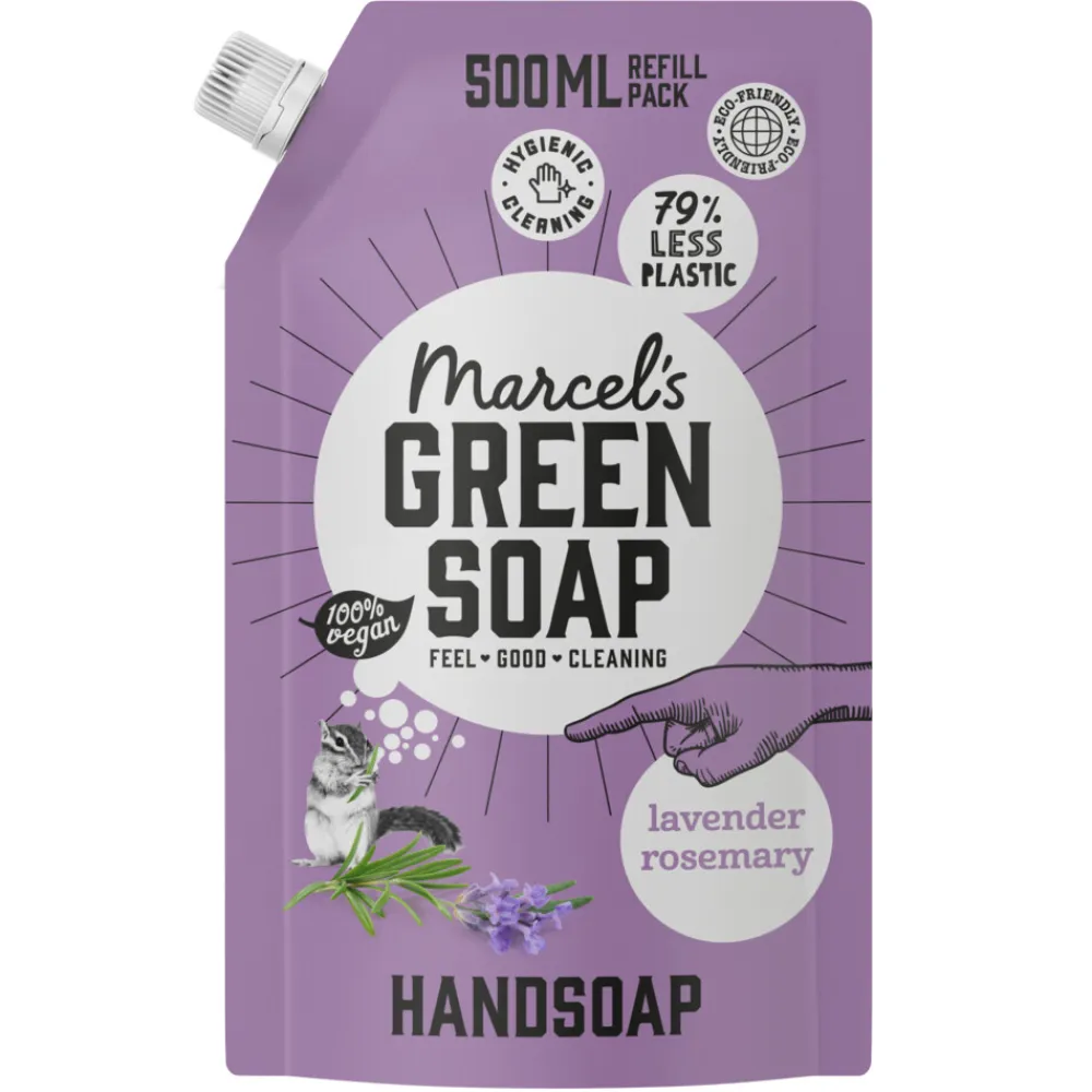 Marcels Green Soap Marcel's Green Soap Handzeep Lavendel & Rozemarijn Navul Stazak 500 ml