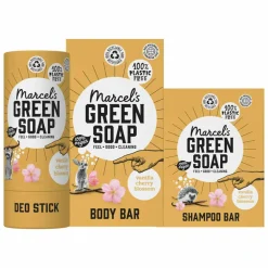 Marcels Green Soap Marcel's Green Soap Plastic Vrije Verzorging Vanilla & Cherry Blossom Pakket