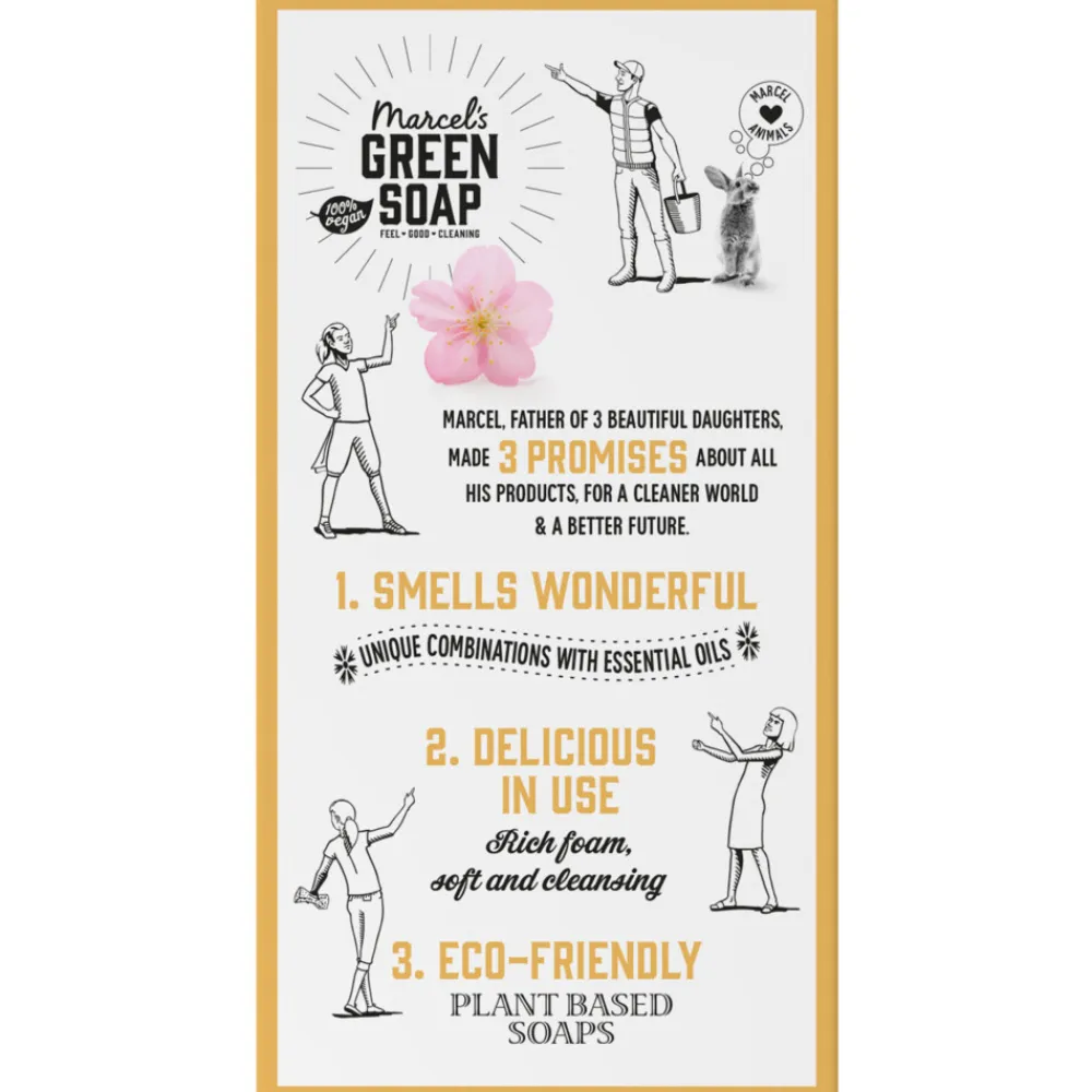 Marcels Green Soap Marcel's Green Soap Showerbar Vanilla & Cherry Blossom 150 gr