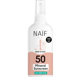 Naif Baby & Kids Minerale Zonnebrand Spray 0% parfum SPF 50 100 ml