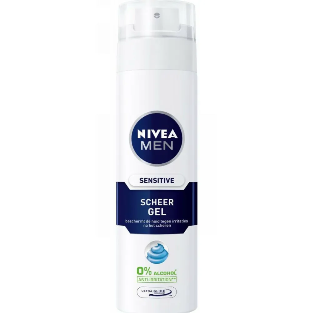 Heren NIVEA Men Scheergel Sensitive 200 ml