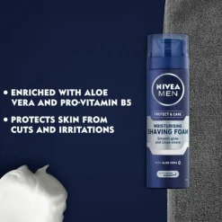 Heren NIVEA Men Scheerschuim Protect & Care Hydraterend 250 ml