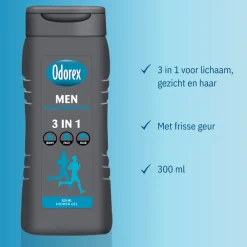 Odorex Douchegel For Men 3-in-1 Clean Protection 300 ml