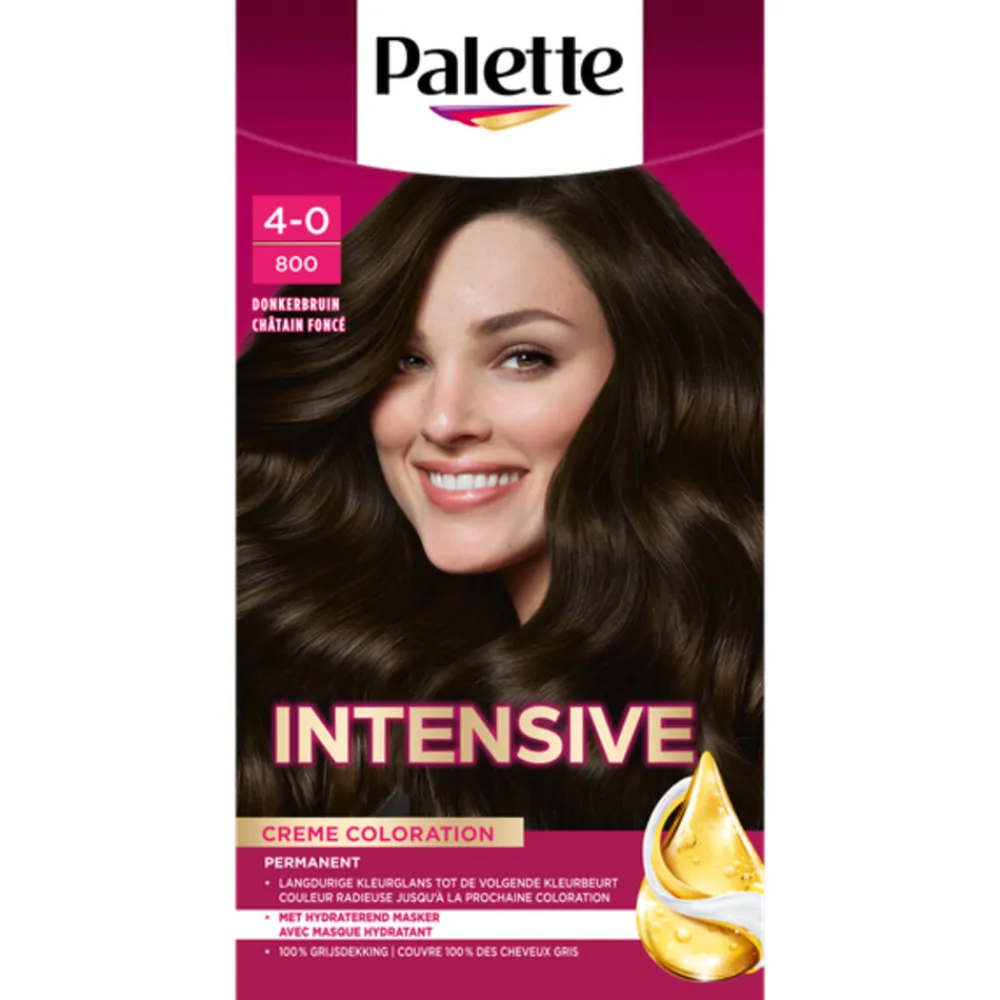 Palette Intensive Oil-Care Color Haarkleuring 800 Donkerbruin