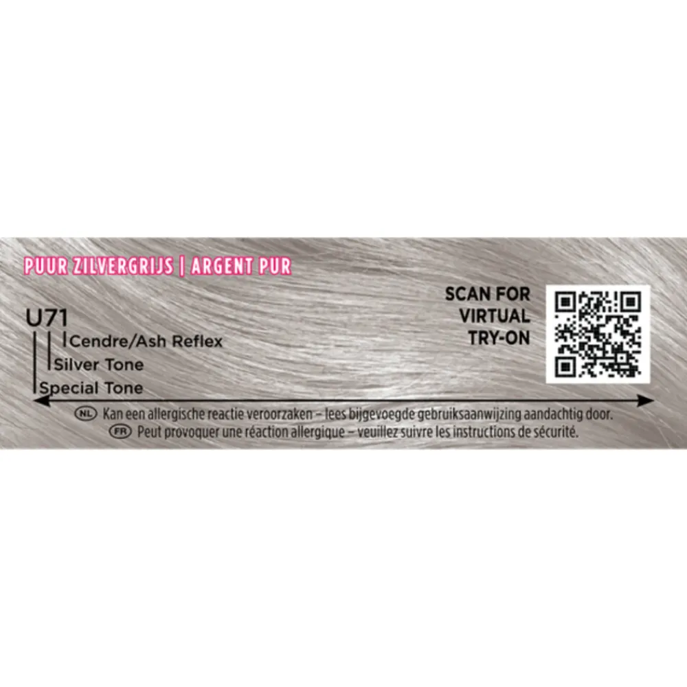 Palette Intensive Oil-Care Color Haarkleuring U71 Puur Zilvergrijs