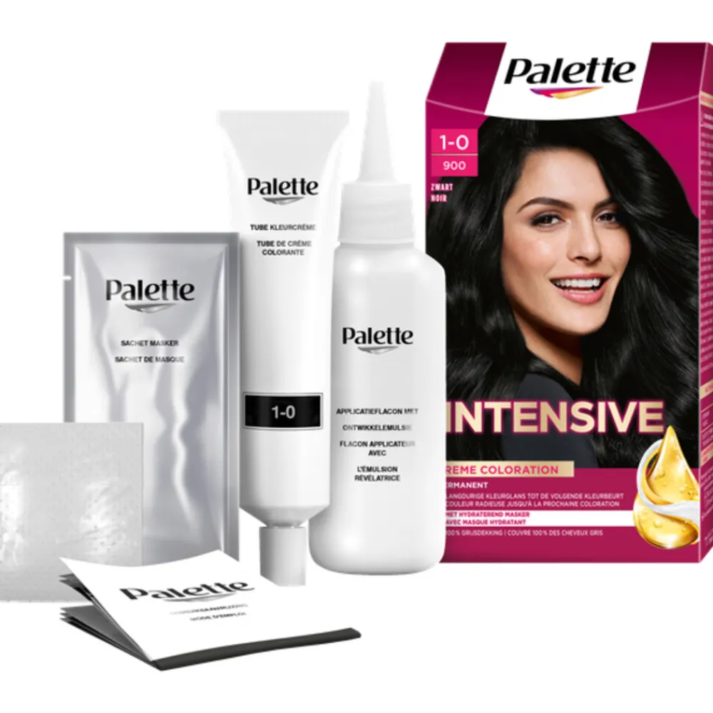 Palette Intensive Oil-Care Color Haarkleuring 900 Zwart 115 ml