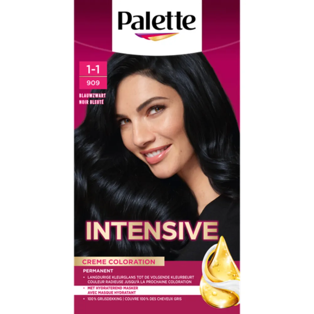 Palette Intensive Oil-Care Color Haarkleuring 909 Blauwzwart