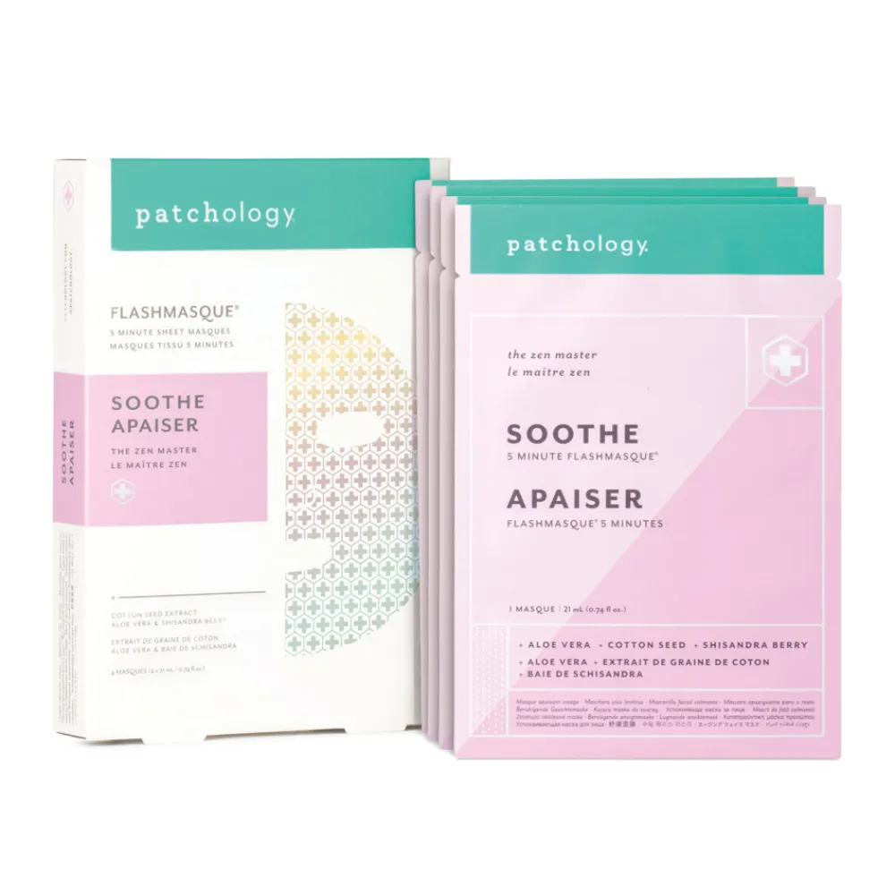 Patchology FlashMasque Sheetmasker 4-pack Soothe 4 stuks