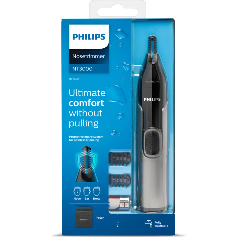 Heren Philips Neus-, Oor- en Wenkbrauwtrimmer Series 3000 NT3650/16 1 set