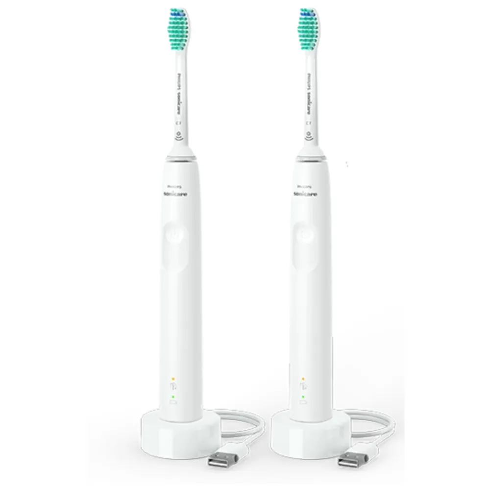 Philips Sonicare Elektrische Tandenborstel Series 3100 Wit Duopack HX3675/13 2 stuks