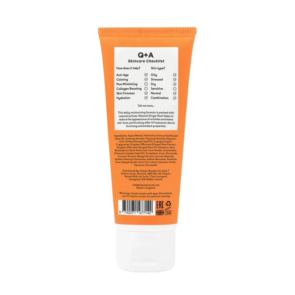 Q+A Ginger Root Daily Moisturiser 75 ml