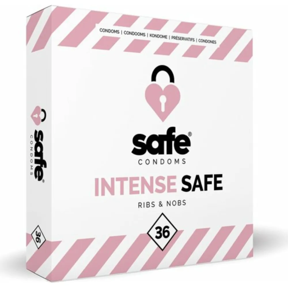 Safe Condooms Ribbels en Noppen 36 stuks