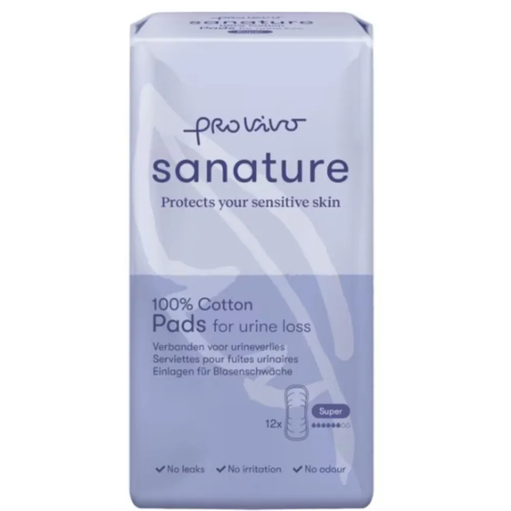 Sanature Pro Vivo 100% Katoenen Incontinentieverband Super 12 stuks