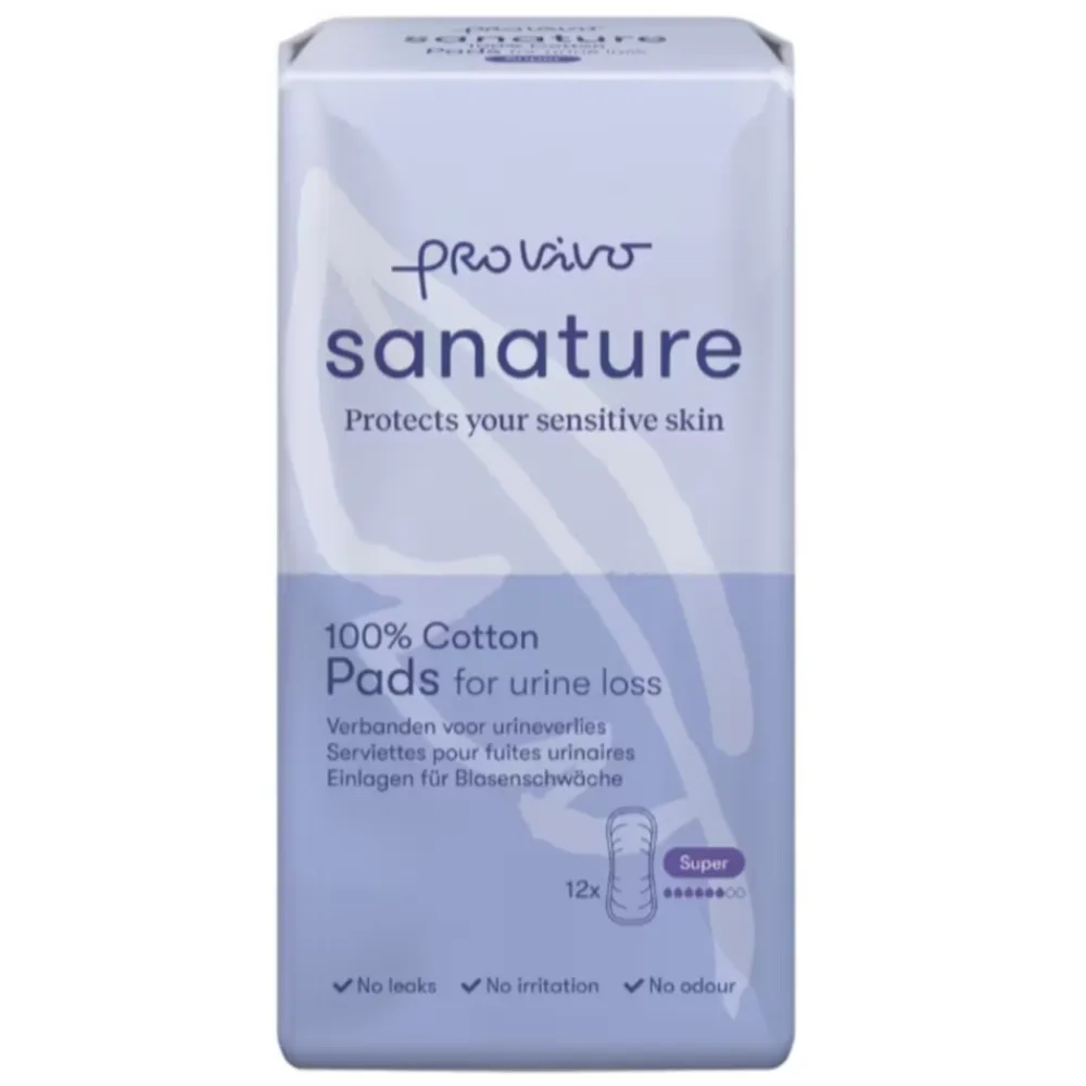 Sanature Pro Vivo 100% Katoen Verbanden voor Urineverlies Mini Plus 14 stuks