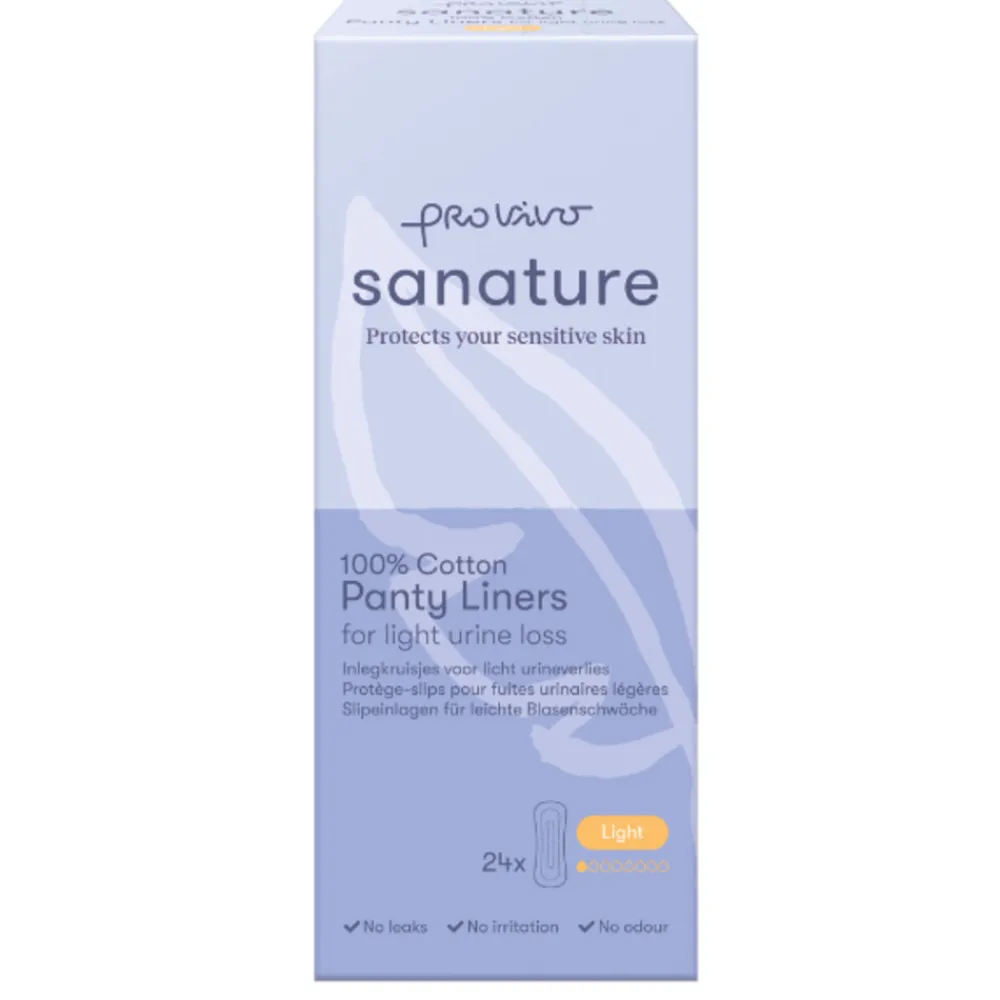 Sanature Vivo 100% Katoenen Incontinentie Inlegkruisjes Light 24 stuks