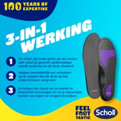 Scholl Balance Inlegzolen Peesplaatontsteking Large (Maat 42,5 - 45)
