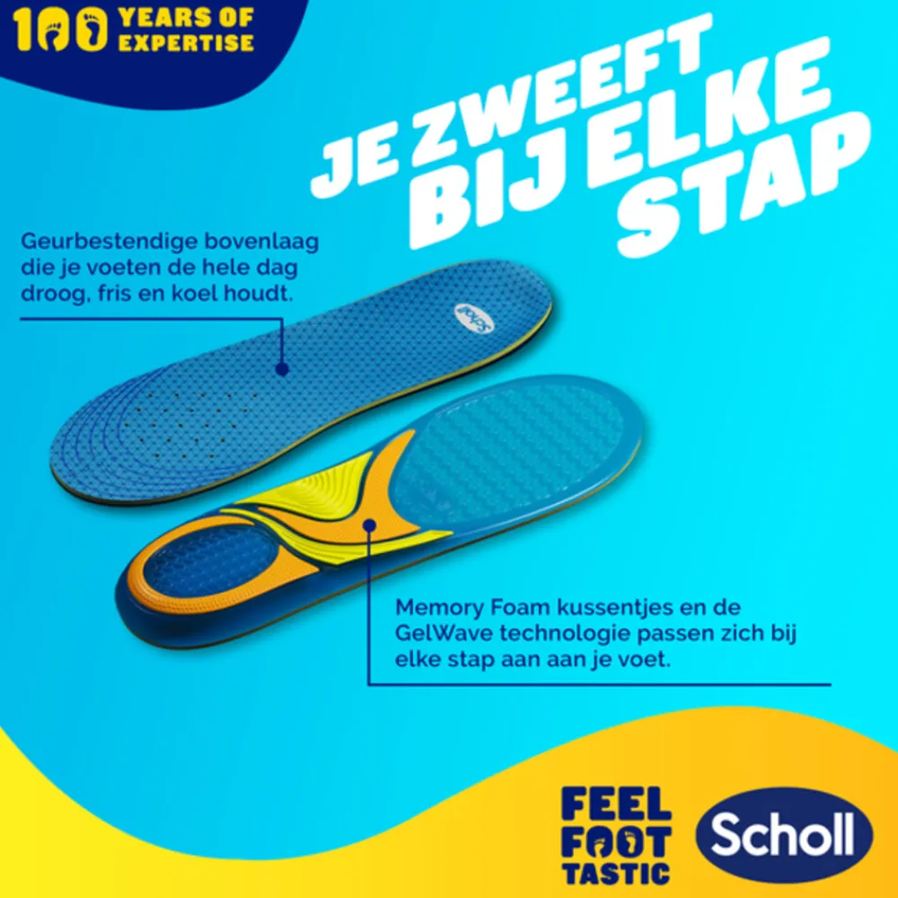 Scholl GelActiv Inlegzolen Casual Large Maat 41-46.5 1 paar