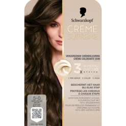 Schwarzkopf Creme Supreme Haarkleuring 5-0 1 set