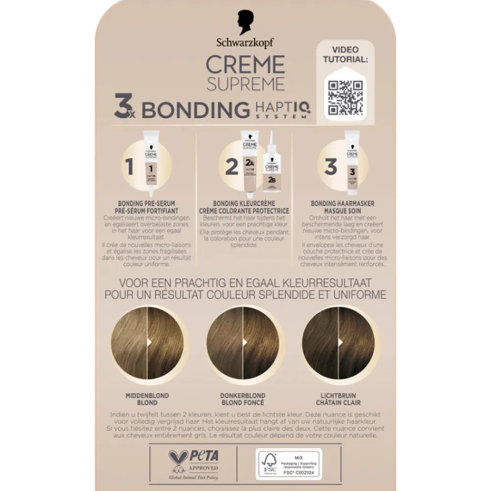 Schwarzkopf Creme Supreme Haarkleuring 7-0 1 set