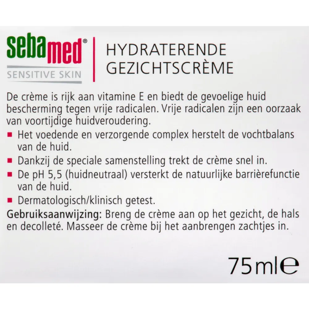 Sebamed Hydraterende Gezichtscrème 75 ml