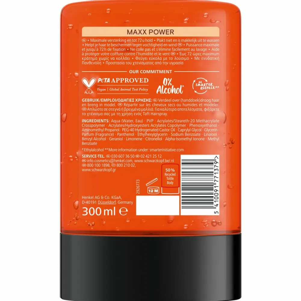 Taft Men Power Gel Maxx Power Hold 8 300 ml