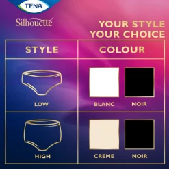 TENA Silhouette Underwear Low Waist Blanc Plus L 10 stuks