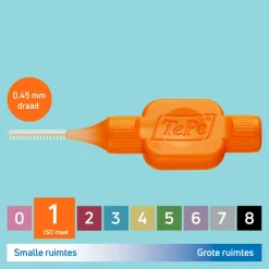 TePe interdentale Ragers original 0,45 mm Oranje 6 stuks