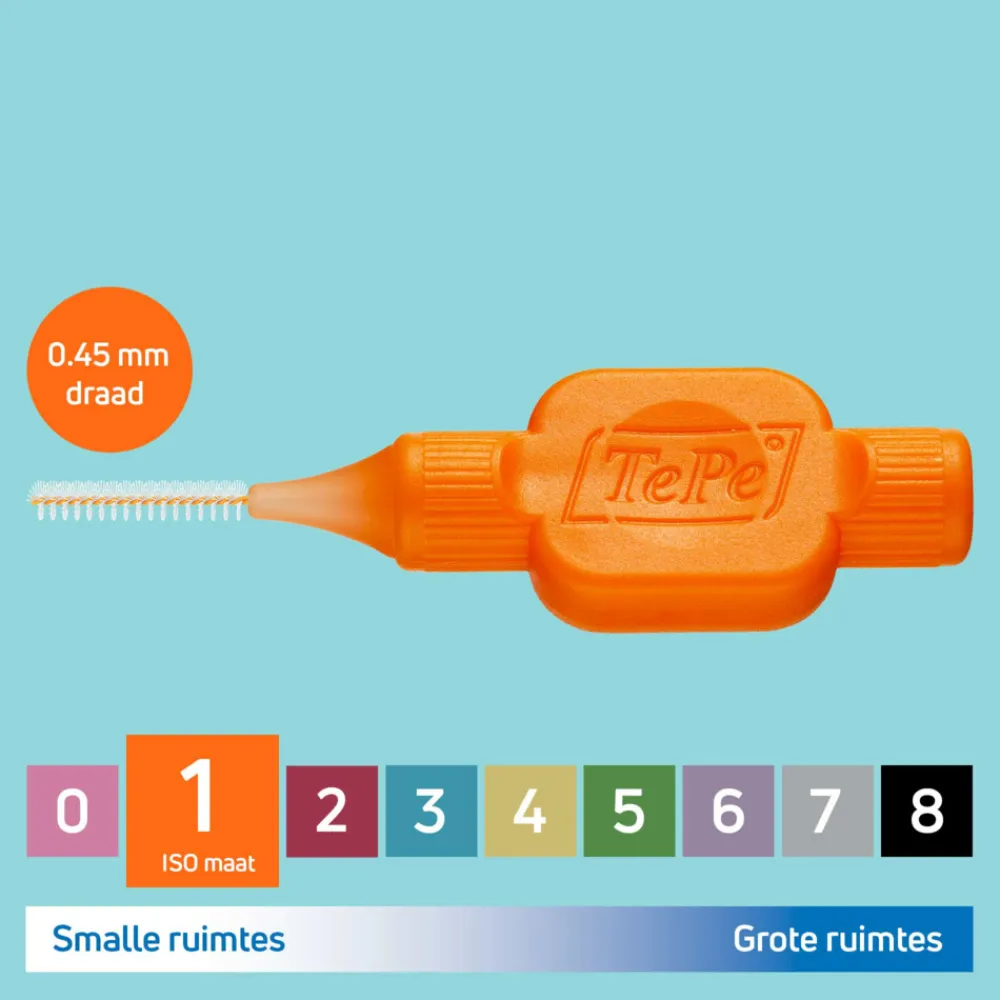TePe interdentale Ragers original 0,45 mm Oranje 6 stuks
